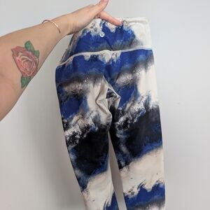 lululemon athletica Kids Abstract Blue and Black Leggings